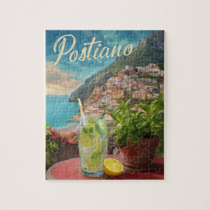 Vintage reizen Positano Italië Retro Schilderachti Legpuzzel