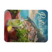 Vintage reizen Positano Italië Retro Schilderachti Magneet (Horizontaal)