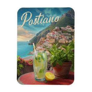 Vintage reizen Positano Italië Retro Schilderachti Magneet