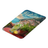 Vintage reizen Positano Italië Retro Schilderachti Magneet (Linkerzijde)