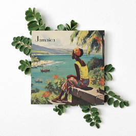 Vintage Reizen Poster Jamaicaanse vrouw
