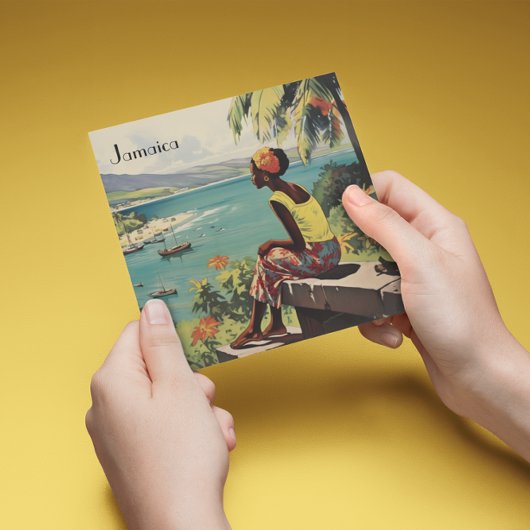 Vintage Reizen Poster Jamaicaanse vrouw