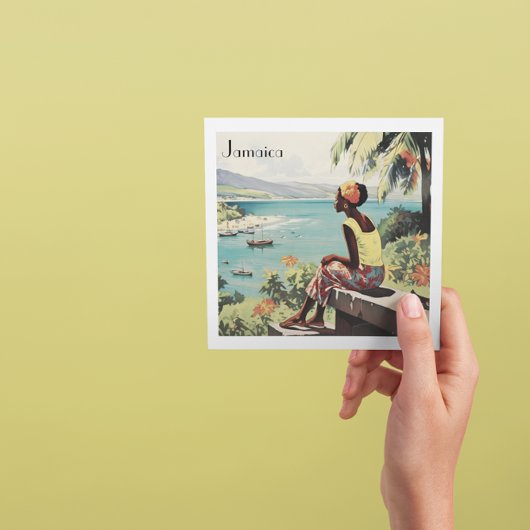 Vintage Reizen Poster Jamaicaanse vrouw