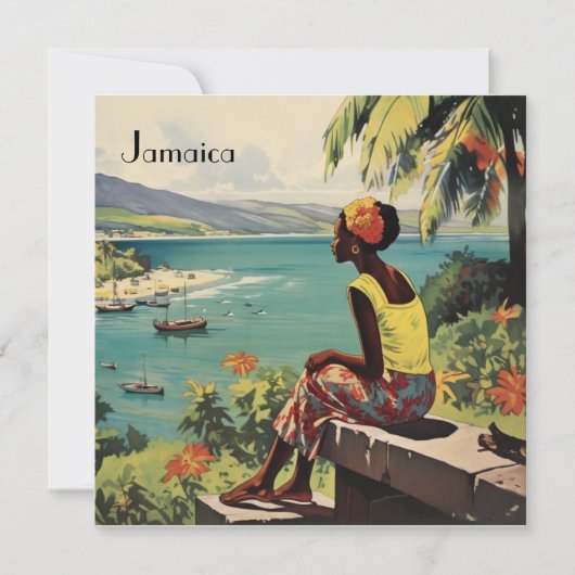 Vintage Reizen Poster Jamaicaanse vrouw (Voorkant)