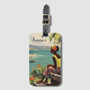 Vintage Reizen Poster Jamaicaanse vrouw Bagagelabel