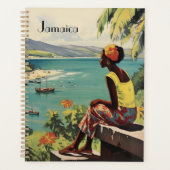 Vintage Reizen Poster Jamaicaanse vrouw Planner (Voorkant)