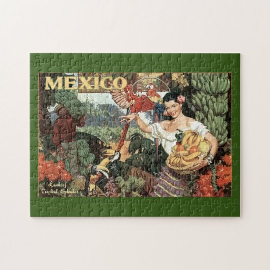 Vintage - Reizen - Poster - Mexico - Tropisch Legpuzzel (Horizontaal)