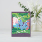 Vintage Reizen Poster Promoting Puerto Rico 2 Briefkaart (Staand voorkant)