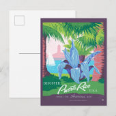 Vintage Reizen Poster Promoting Puerto Rico 2 Briefkaart (Voorkant / Achterkant)