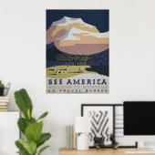 Vintage Reizen Poster Promoting Reizen naar Montan (Thuiskantoor)