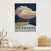 Vintage Reizen Poster Promoting Reizen naar Montan (Keuken)