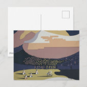 Vintage Reizen Poster Promoting Reizen naar Montan Briefkaart (Voorkant / Achterkant)