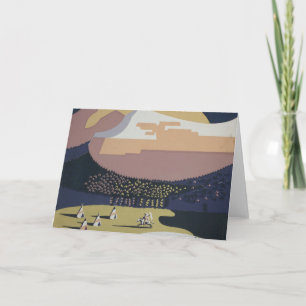 Vintage Reizen Poster Promoting Reizen naar Montan Kaart