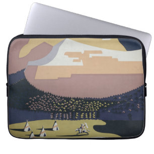 Vintage Reizen Poster Promoting Reizen naar Montan Laptop Sleeve
