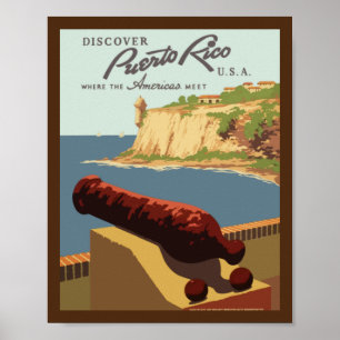 Vintage-Reizen-Poster-Puerto Rico Poster