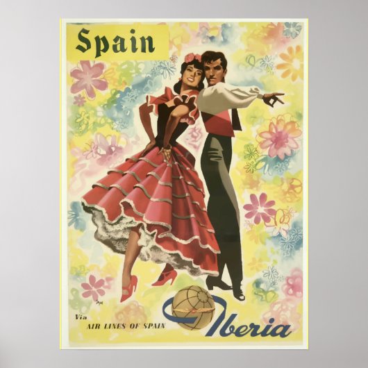 Vintage-Reizen-Poster-Spanje Poster (Voorkant)