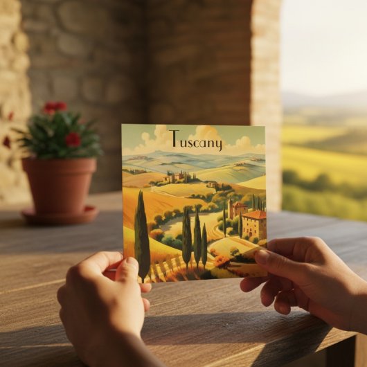 Vintage Reizen Poster Toscane platteland