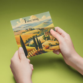 Vintage Reizen Poster Toscane platteland