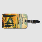 Vintage Reizen Poster Toscane platteland Bagagelabel (Voorkant (horizontaal))