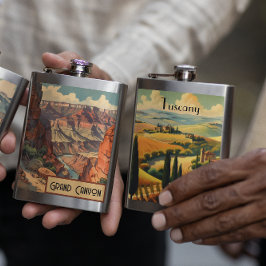 Vintage Reizen Poster Toscane platteland Flacon