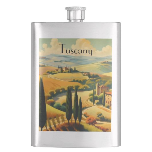 Vintage Reizen Poster Toscane platteland Flacon (Voorkant)