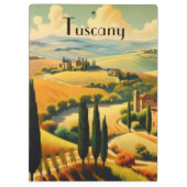 Vintage Reizen Poster Toscane platteland Klembord (Achterkant)