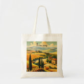 Vintage Reizen Poster Toscane platteland Tote Bag (Voorkant)