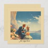 Vintage Reizen Poster, Valentijn aanpasbaar (Voorkant / Achterkant)