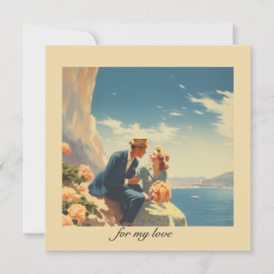 Vintage Reizen Poster, Valentijn aanpasbaar