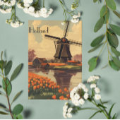 Vintage Reizen Poster van Nederland Briefkaart