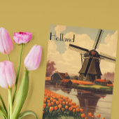 Vintage Reizen Poster van Nederland Briefkaart