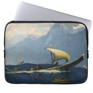Vintage Reizen Poster voor Alaska Noordelijke Stil Laptop Sleeve