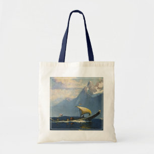 Vintage Reizen Poster voor Alaska Noordelijke Stil Tote Bag