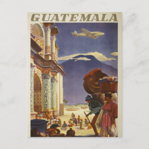 Vintage Reizen Poster voor Guatemala Briefkaart