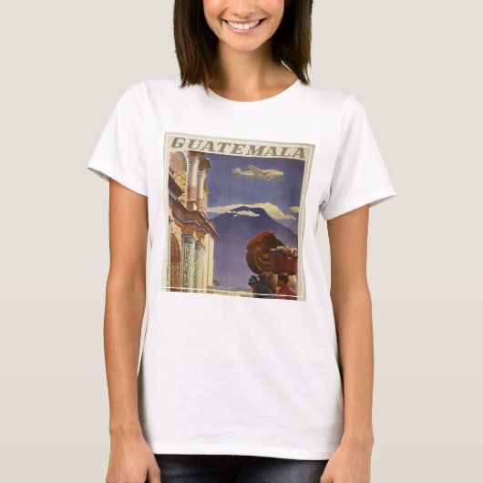 Vintage Reizen Poster voor Guatemala T-shirt (Voorkant)