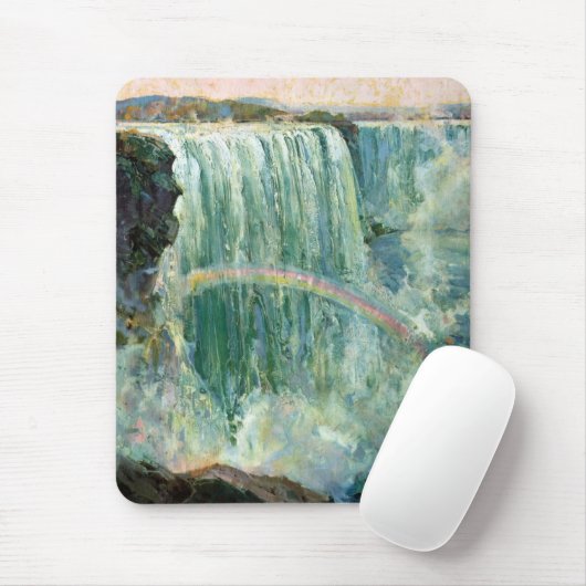 Vintage Reizen Poster voor Niagara Herfsten Muismat (Met muis)