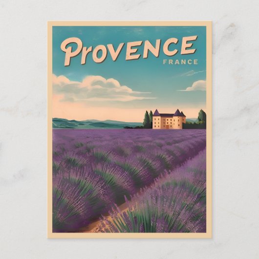 Vintage reizen Provence Frankrijk Retro Schilderac Briefkaart (Voorkant)