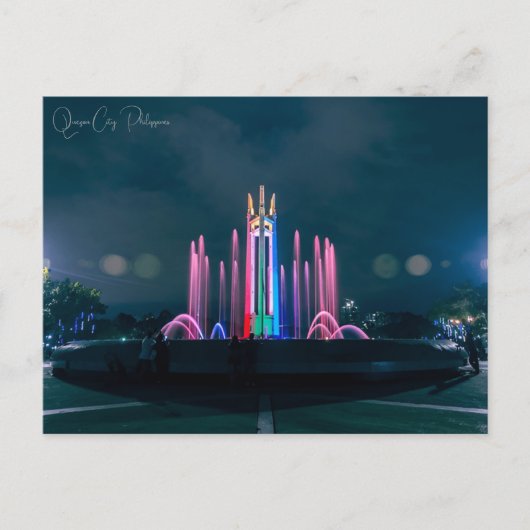 Vintage reizen Quezon City Filipijnen stad retro Briefkaart (Voorkant)