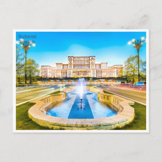 vintage reizen retro boekarest roemenië romanie briefkaart (Voorkant)