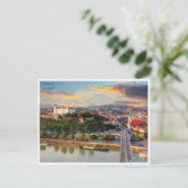 vintage reizen retro bratislava Slowakije Slovakij Briefkaart (Staand voorkant)