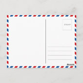 Vintage Reizen - Retro Parijs - Eiffeltoren Briefkaart (Achterkant)