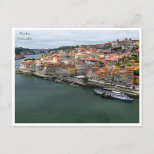 vintage reizen retro Porto Portugal toerisme Briefkaart