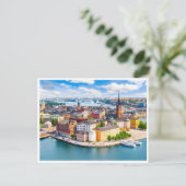 vintage reizen retro Stockholm Zweden Suède Briefkaart (Staand voorkant)