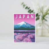 vintage Reizen retro waterverf Japan Briefkaart (Staand voorkant)