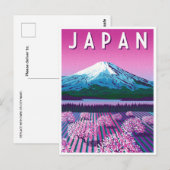 vintage Reizen retro waterverf Japan Briefkaart (Voorkant / Achterkant)