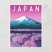vintage Reizen retro waterverf Japan Briefkaart (Voorkant)