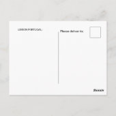 vintage reizen retro waterverf Lissabon Portugal Briefkaart (Achterkant)