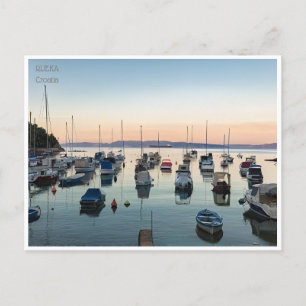 vintage reizen Rijeka Kroatië Kostrena Opatija Briefkaart