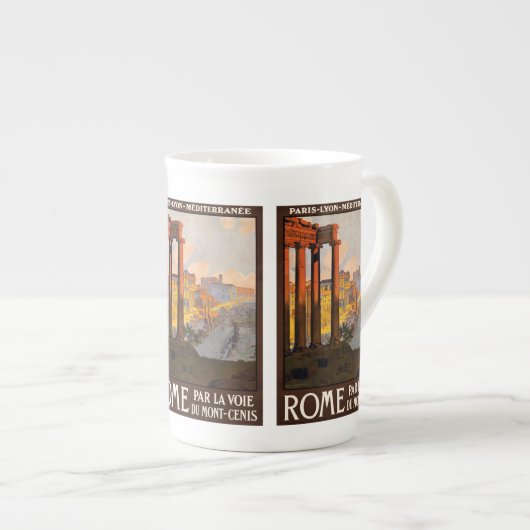 Vintage Reizen Rome Italië mokken (Voorkant rechts)