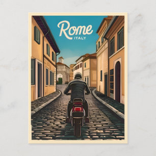Vintage Reizen Rome Italië Retro Graphic Briefkaart